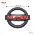 LOGO โลโก้ติดกระจังหน้า โลโก้ติดหน้ารถ โลโก้แดง "NISSAN" ของเทียม 1 ชิ้น สีดำด้าน สำหรับ Nissan Frontier NP300 D23 Pick Up 2WD 4WD ปี 2015-2022